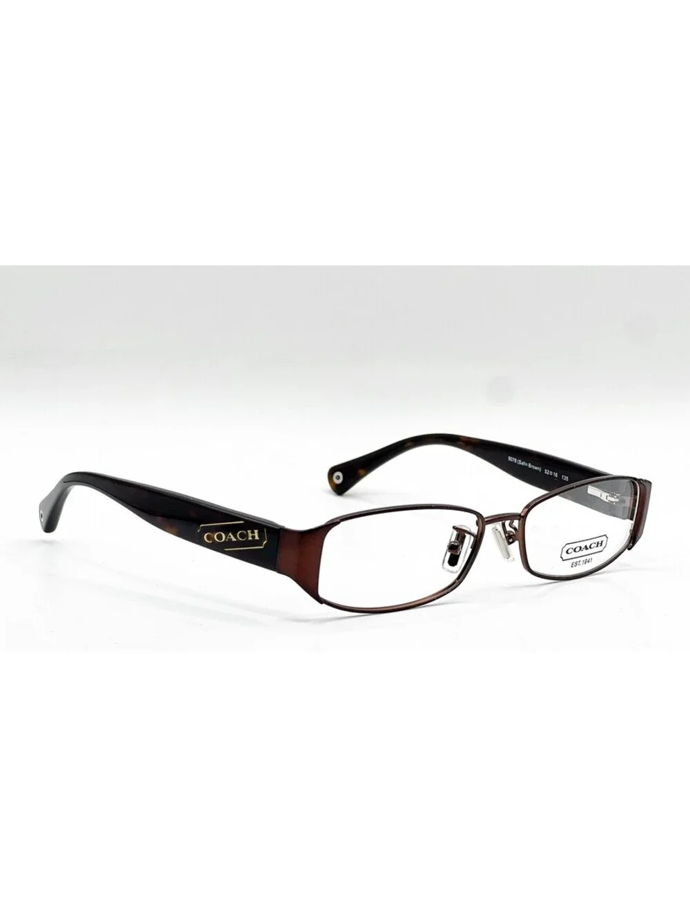 Coach HC 5019 9076 Satin Brown Full Rim Authentic Eyeglass Frames 52-16-135